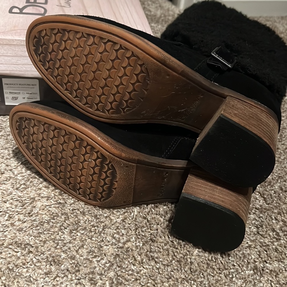BearPaw Black Suede & Shearling Mid-Calf Boots - Picture 8 of 10